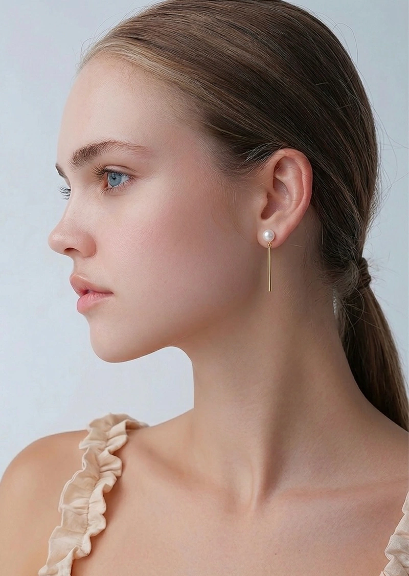 E19 GLAMORA Aurelia Pearl Drop Earrings image 3