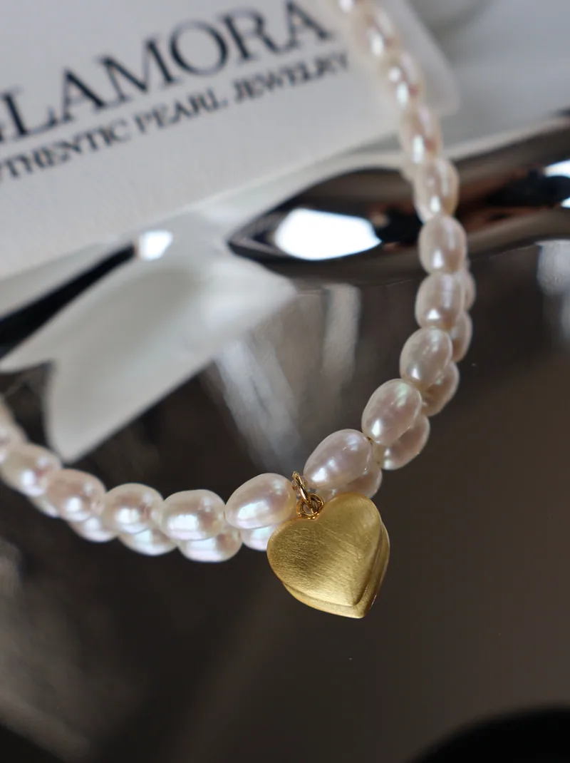 N06 สร้อยคอไข่มุกแท้ รุ่น Chérie Pearl | Freshwater Pearl ตัวเรือนเงินแท้S925 ชุปทอง 18k image 3