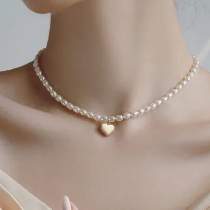 N06 สร้อยคอไข่มุกแท้ รุ่น Chérie Pearl | Freshwater Pearl ตัวเรือนเงินแท้S925 ชุปทอง 18k image 4